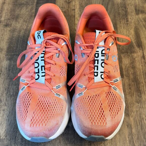 On Running Cloudsurfer Neutral Sneaker Shoe Cushion Flame Orange White Men 11.5 main image 11